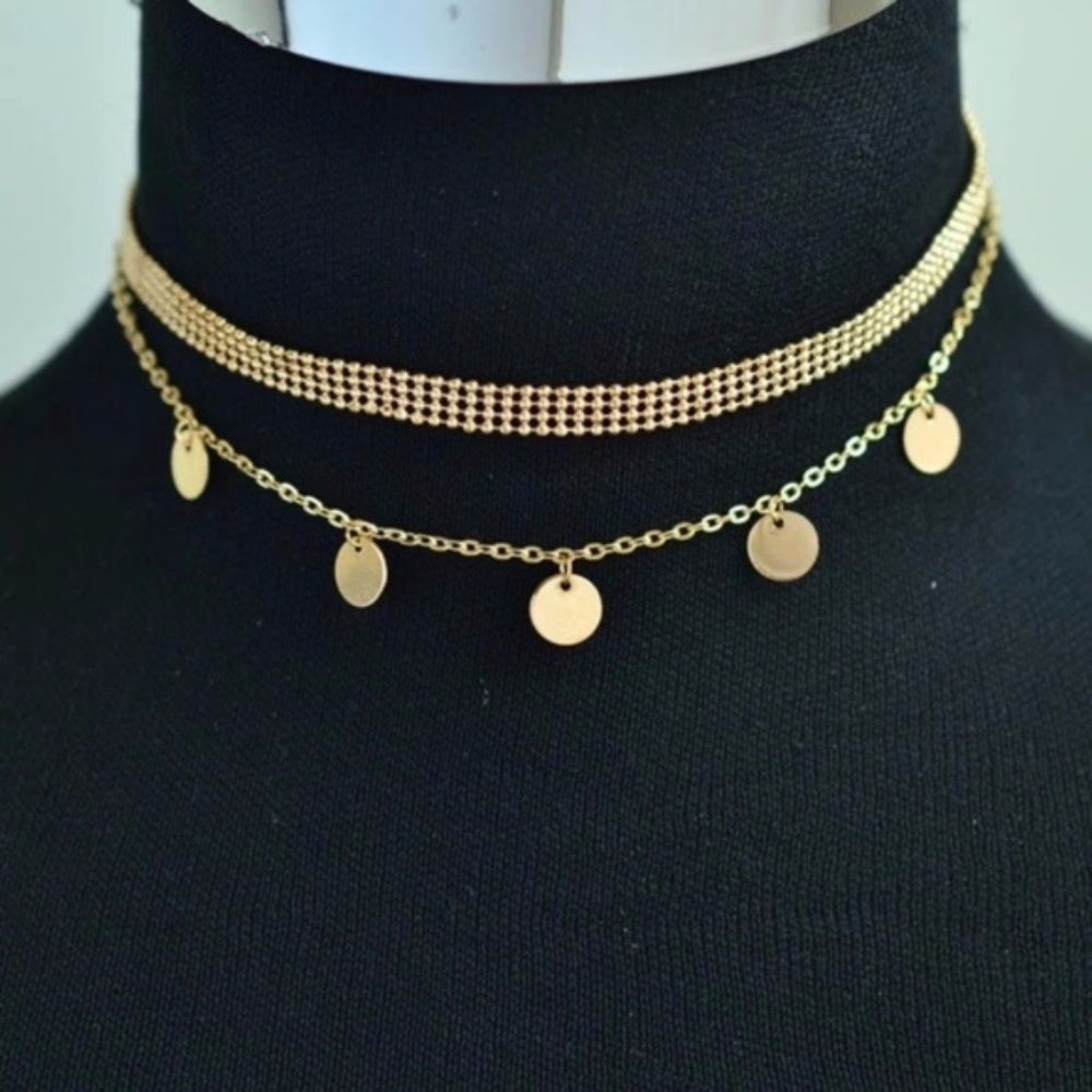 5 for $25 Two Layer Medallion Necklace - Picture 3 of 6